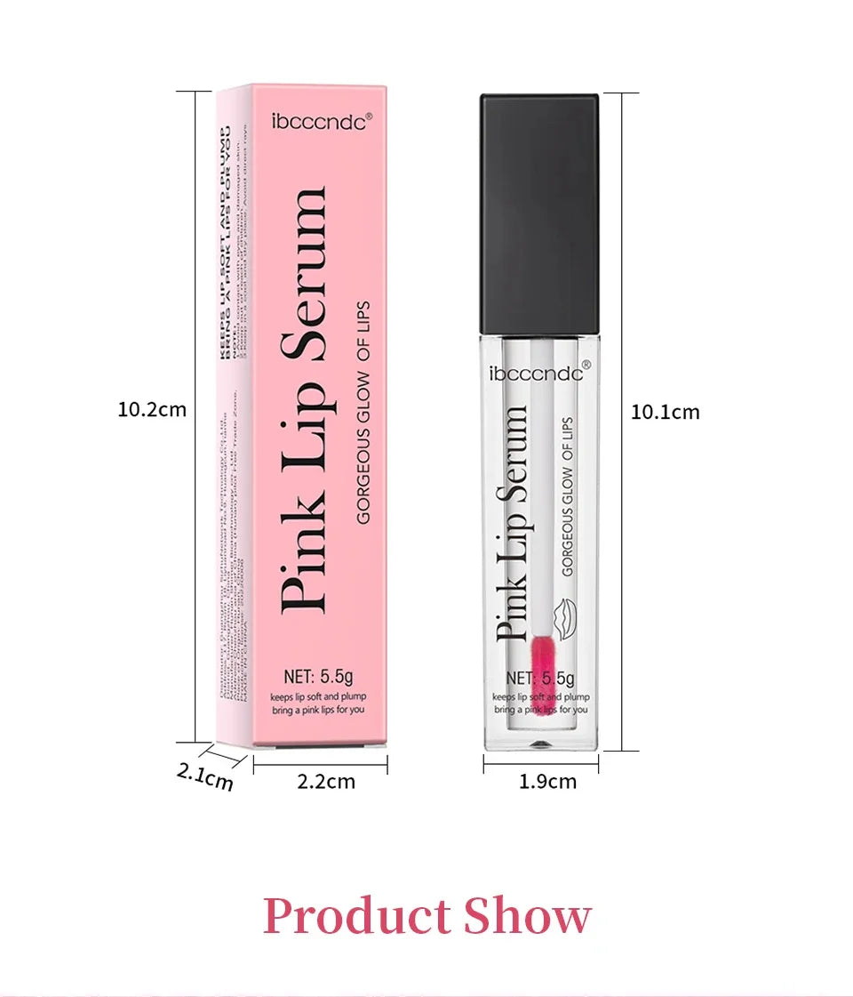 Natural pink serum lipstick.