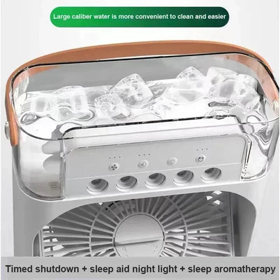 Mini Air Conditioner Fan Cooler Light Portable Humidifier.