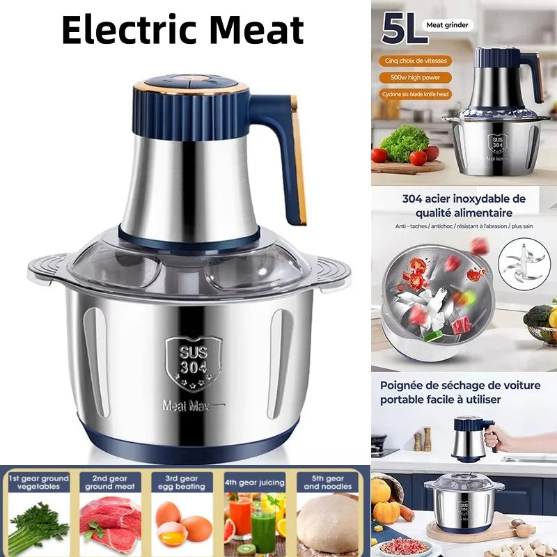 Meat Grinder Food Processors Crusher Vegetable and Fruit Chopper.