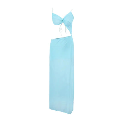 Sexy Chest Wrap Maxi Women's Dress.