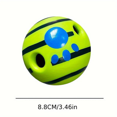 Squeaky Giggle Wobble Ball - Durable, Interactive Chew Toy.