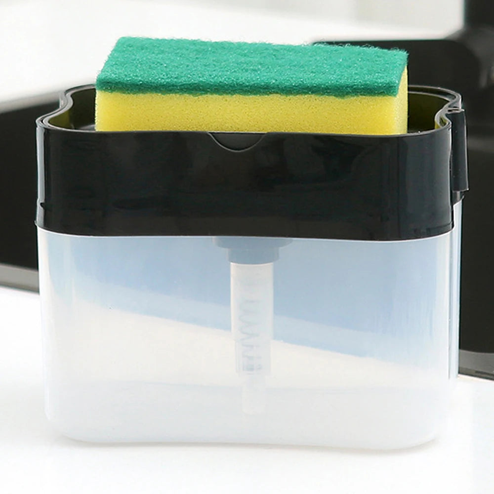 Kitchen 2 In 1 Pressing Soap Liquid Box.
