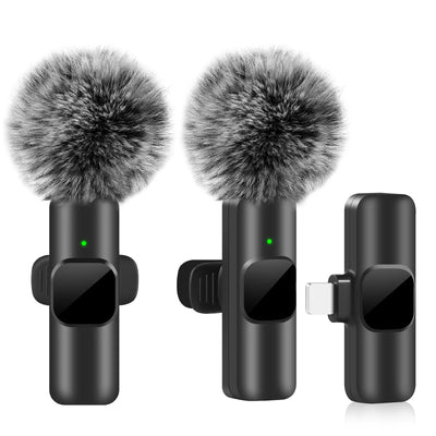 Wireless Lavalier Microphone Audio Video Recording.