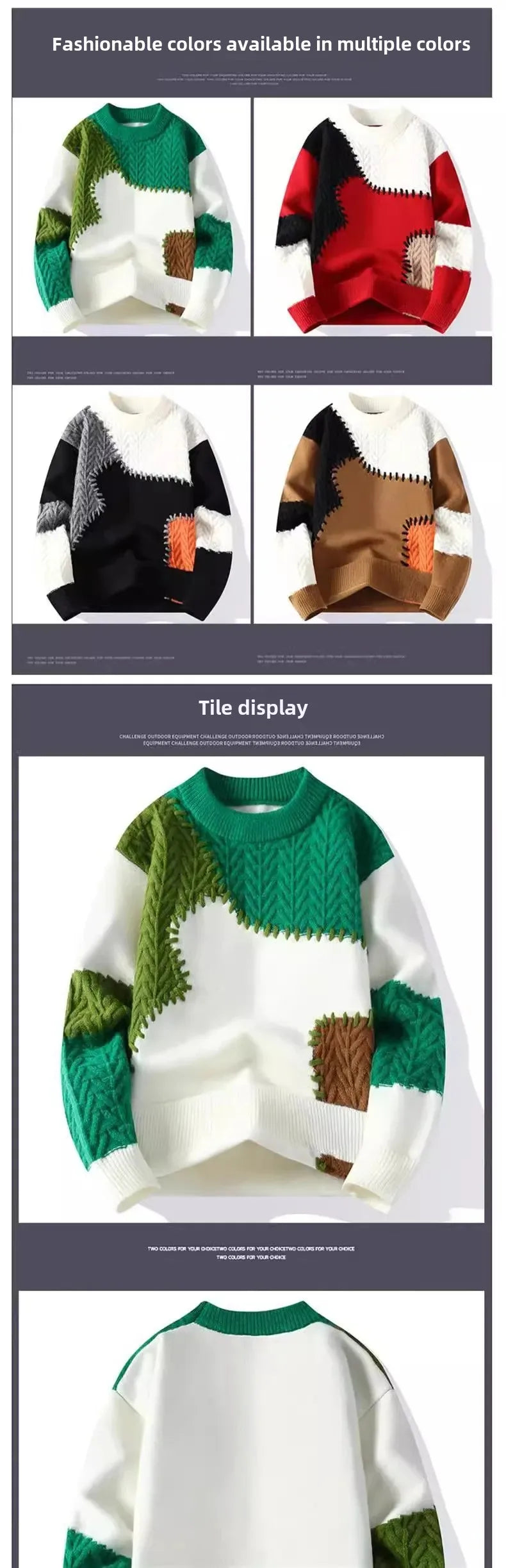 Trendy Men's Loose-Fit Knitted Sweater.