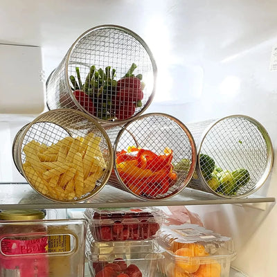 BBQ Basket Grilling Rolling  Mesh Cylinder.