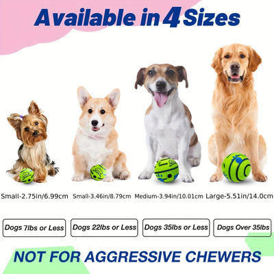 Squeaky Giggle Wobble Ball - Durable, Interactive Chew Toy.