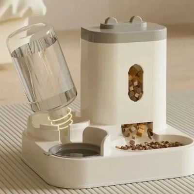 Automatic Feeder Bowl with Water Fountain.