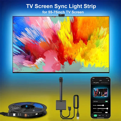 TV Backlight Music Sync Smart Strip Lights.