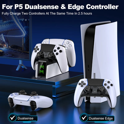 Dual Fast Charger for PS5 Wireless Controller Stand for Sony PlayStation.
