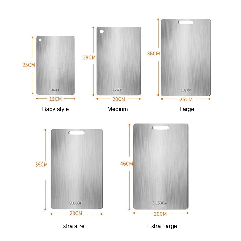 Stainless Steel Panel and Chopping Board.