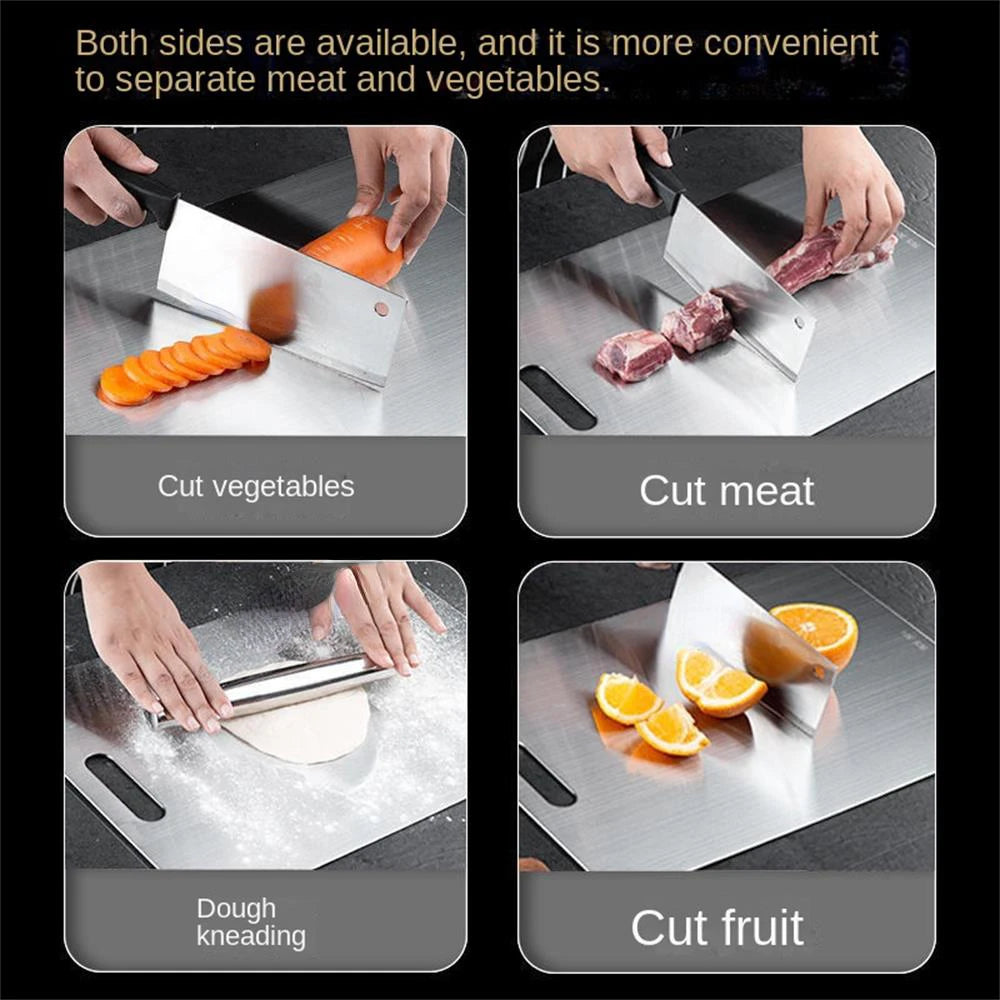 Stainless Steel Panel and Chopping Board.