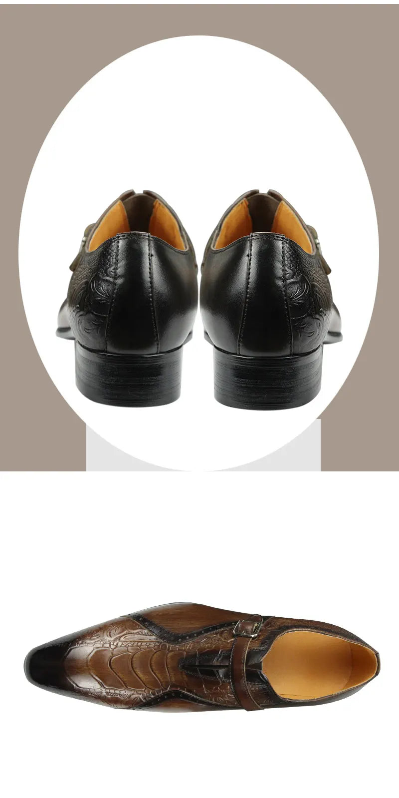 Deluxe Trendy Men's Leather Brogue Shoes.