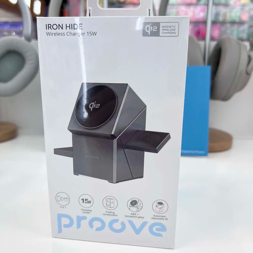 Qi2 3-in-1 Wireless Charger with Auto-Rotating Magic Cube.