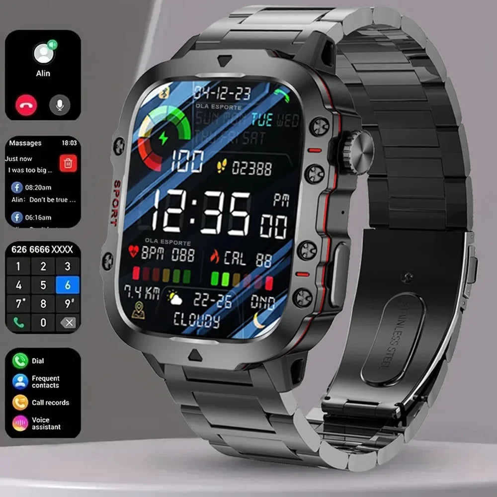 Military Smart Watch Sports Fitness Tracker.