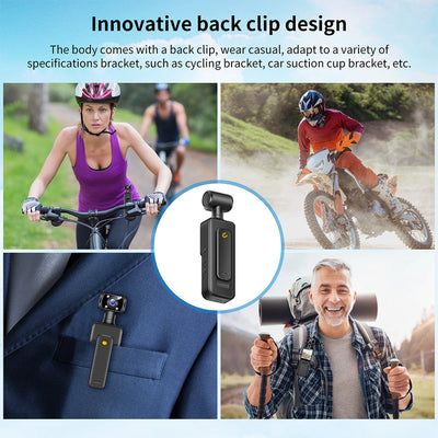 128GB 4K Ultra HD Action Mini Camera 180 Rotatable Vlog.