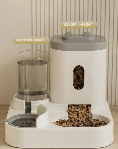 Automatic Feeder Bowl with Water Fountain.