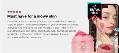 Collagen Jelly Cream Deep Hydrates Firming Glowing Reduce Wrinkle.