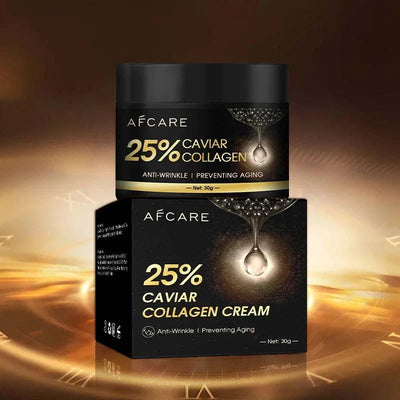 Caviar Wrinkle Remover 25% Collagen face cream anti-aging moisturizing cream with black and gold packaging