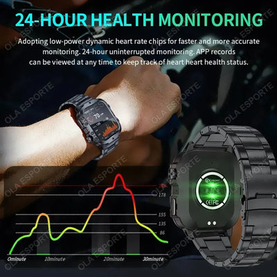 Military Smart Watch Sports Fitness Tracker.