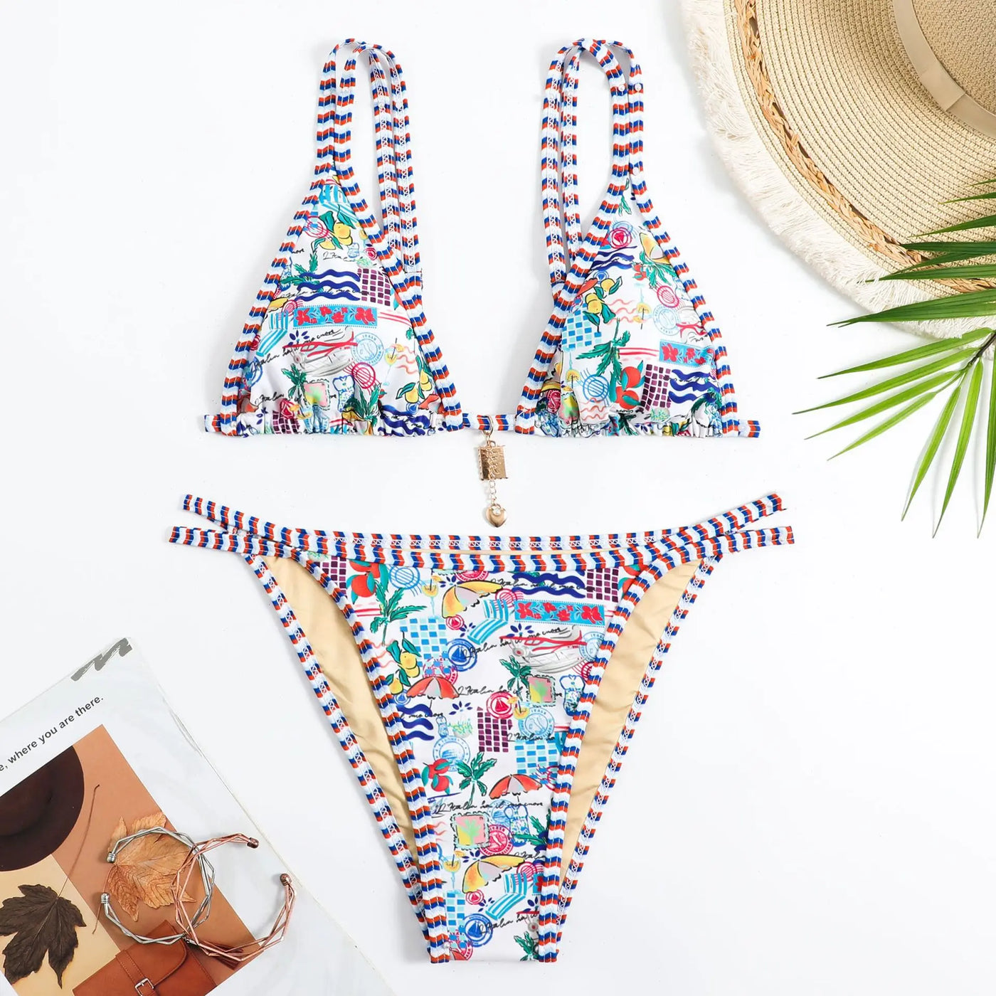 Bikini with Bohemian Print.