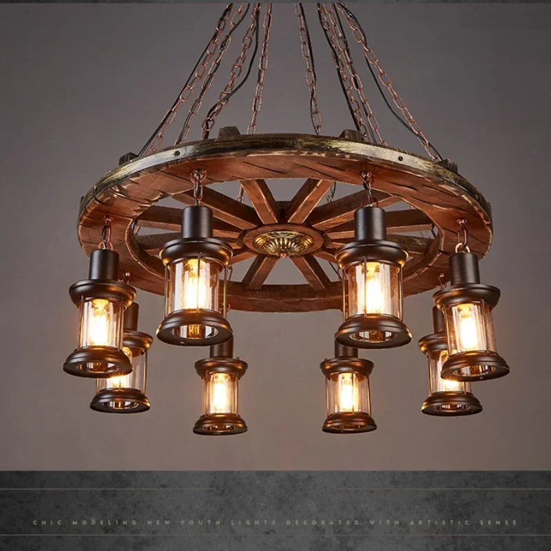Wheel Pendant lights Metallic luster Hanging Lamps.