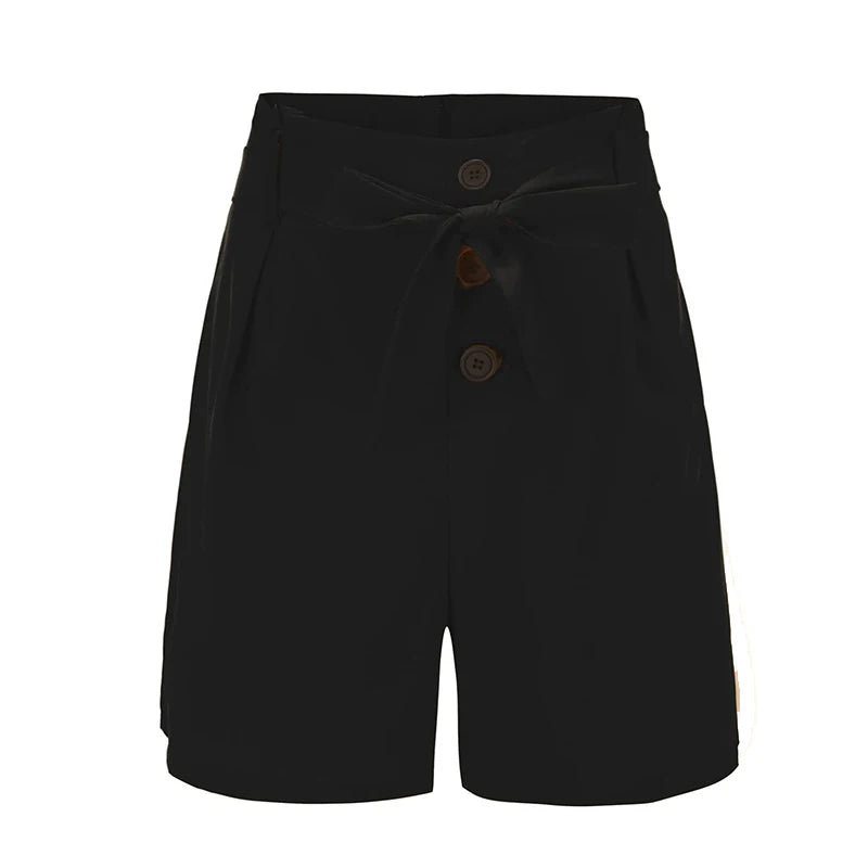 Tie Waist Beach Summer High Waist Shorts.