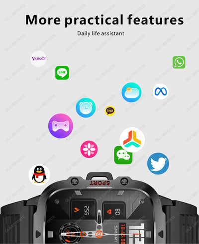 Military Smart Watch Sports Fitness Tracker.