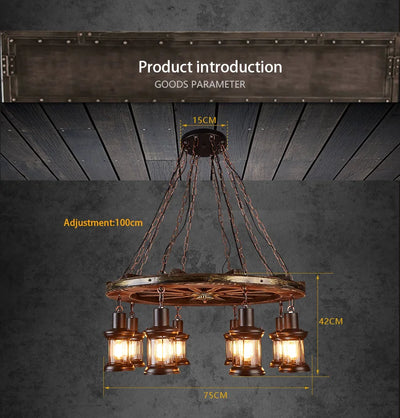 Wheel Pendant lights Metallic luster Hanging Lamps.