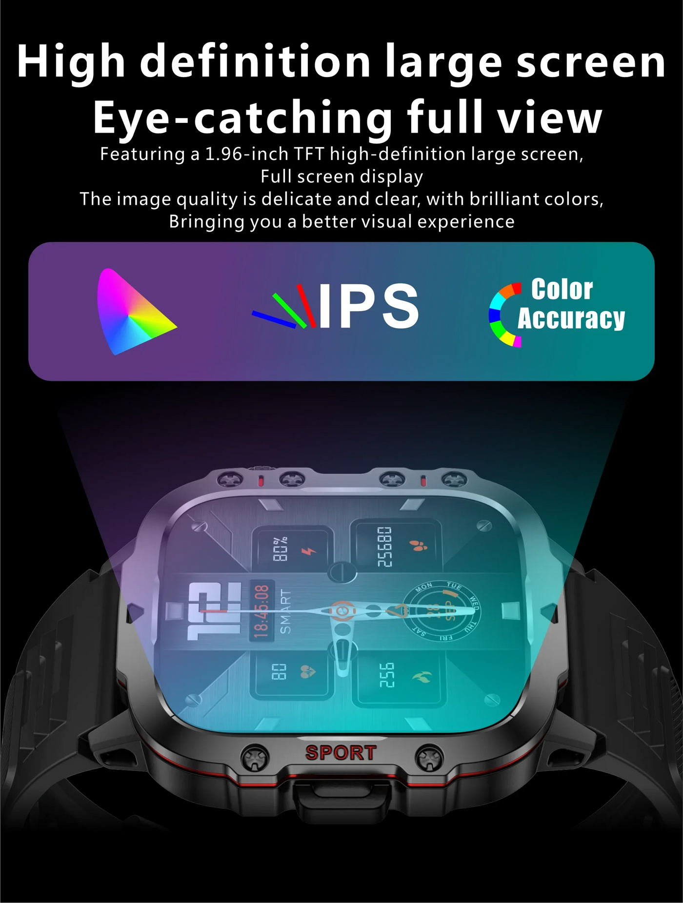 Smartwatch Waterproof Bluetooth Call Ai Voice.
