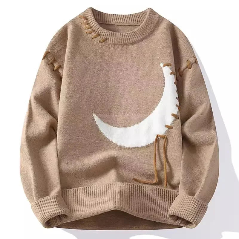Trendy Men's Loose-Fit Knitted Sweater.