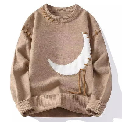 Trendy Men's Loose-Fit Knitted Sweater.