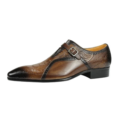 Deluxe Trendy Men's Leather Brogue Shoes.