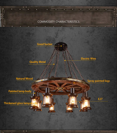 Wheel Pendant lights Metallic luster Hanging Lamps.