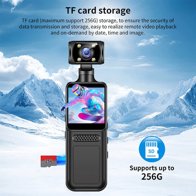 128GB 4K Ultra HD Action Mini Camera 180 Rotatable Vlog.