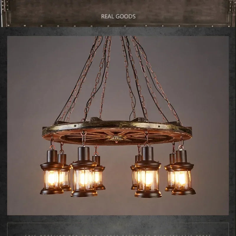 Wheel Pendant lights Metallic luster Hanging Lamps.