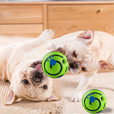 Squeaky Giggle Wobble Ball - Durable, Interactive Chew Toy.