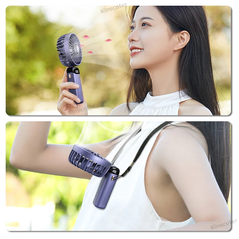 Mini Fan Foldable Portable Neck Hanging.