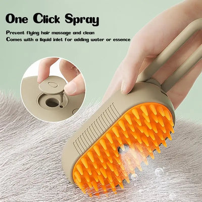 Steamy Dog Brush Electric Spray Cat Hairbrush.