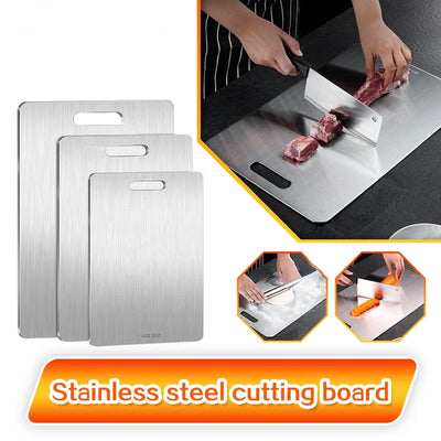 Stainless Steel Panel and Chopping Board.