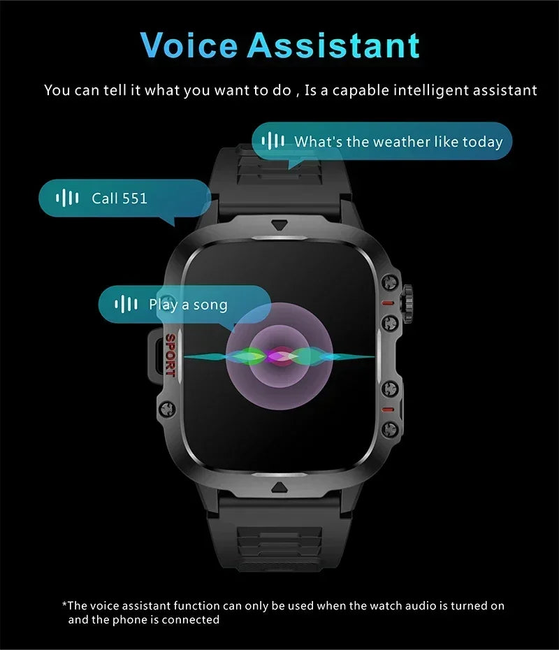 Smartwatch Waterproof Bluetooth Call Ai Voice.