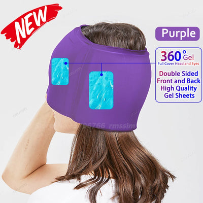 Head Massager Cap Gel Hot Cold Therapy.