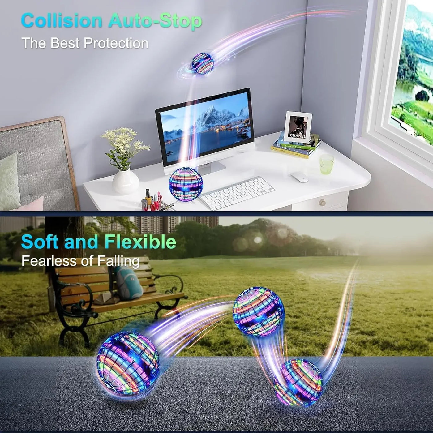 Flying Ball Hand Controlled Color LED