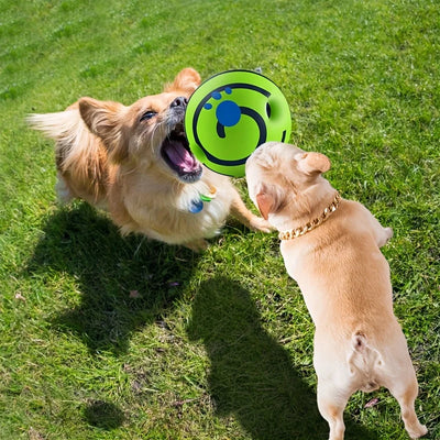 Squeaky Giggle Wobble Ball - Durable, Interactive Chew Toy.