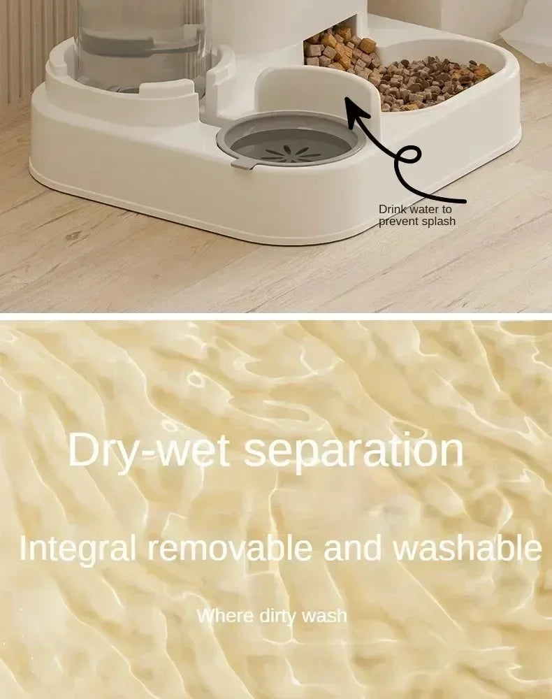 Automatic Feeder Bowl with Water Fountain.