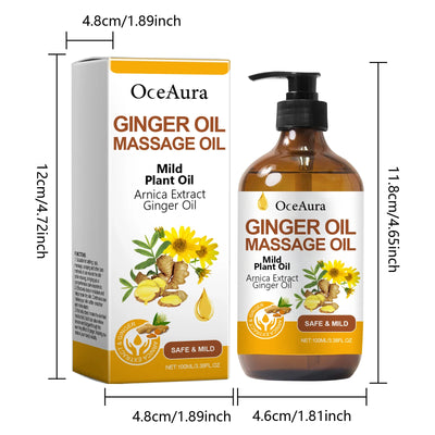 Body Relaxing Essential Oil Ginger Massage Oil Improve Rough Dry Skin.