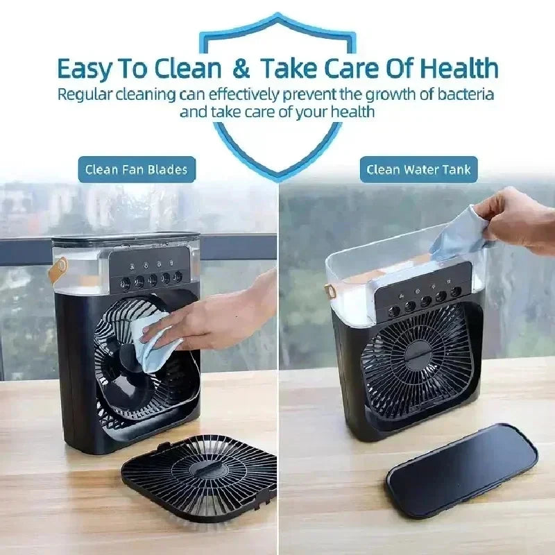 Mini Air Conditioner Fan Cooler Light Portable Humidifier.