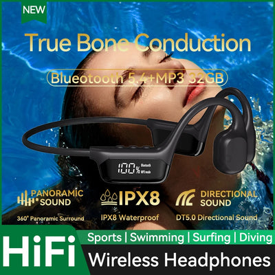 Bluetooth Wireless Swimming Headsets.