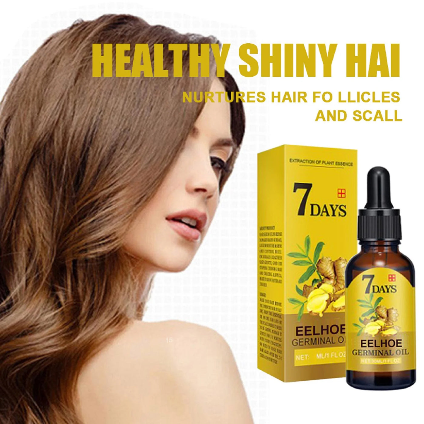 Ginger Hair Care Oil Hair Roots Scalp Treatment.