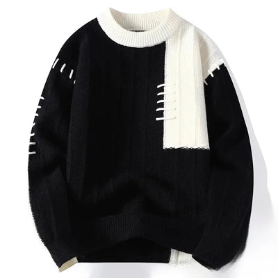 Trendy Men's Loose-Fit Knitted Sweater.