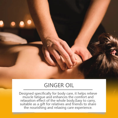Body Relaxing Essential Oil Ginger Massage Oil Improve Rough Dry Skin.
